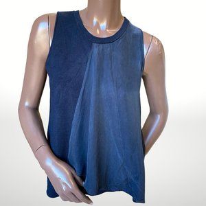 ZARA Knit Two-Toned Asymmetrical Top, Size M